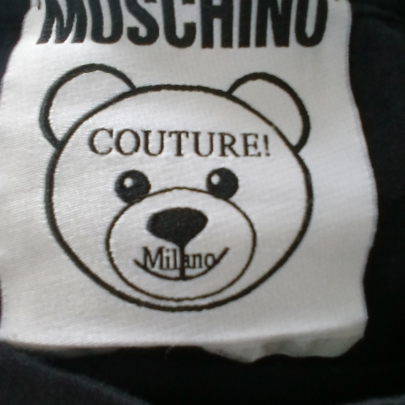 Moschino Black and Gold Teddy Bear T-Shirt SIZE LG. - Picture 3 of 7